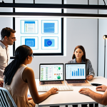 **

A diverse group of people collaborating on AI projects, emphasizing ethical considerations and responsible development.  Include elements like code, data visualizations, and a discussion table.  Style:  Modern, collaborative workspace, bright lighting.

**