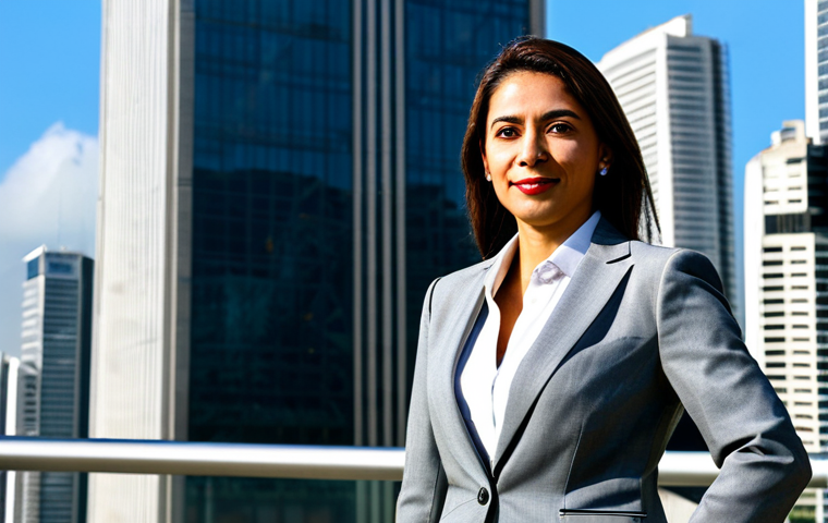 **
A professional businesswoman in a tailored grey business suit, standing confidently in front of a modern skyscraper in São Paulo, Brazil. She is fully clothed in appropriate attire. The scene is bright and sunny, showcasing the city skyline. Safe for work, perfect anatomy, natural proportions, professional photography, high quality, appropriate content, family-friendly.
**