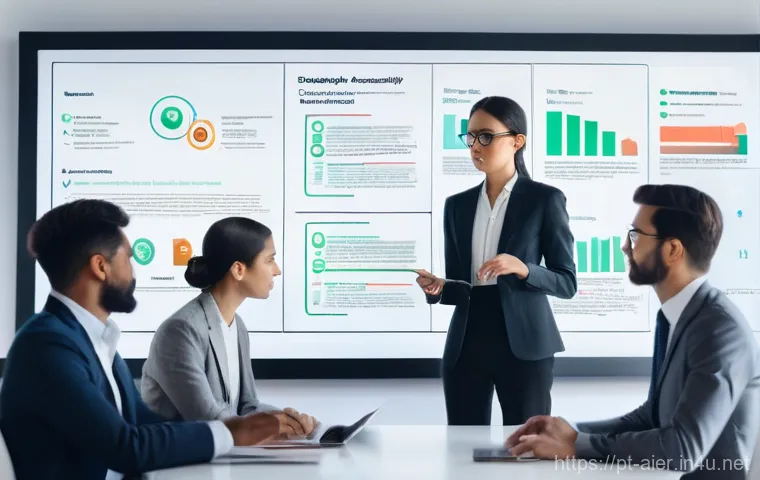 AI 프로젝트 관리 실무 노하우 - **Multidisciplinary Innovation in AI Project Management**
    A vibrant, dynamic image showcasing a ...