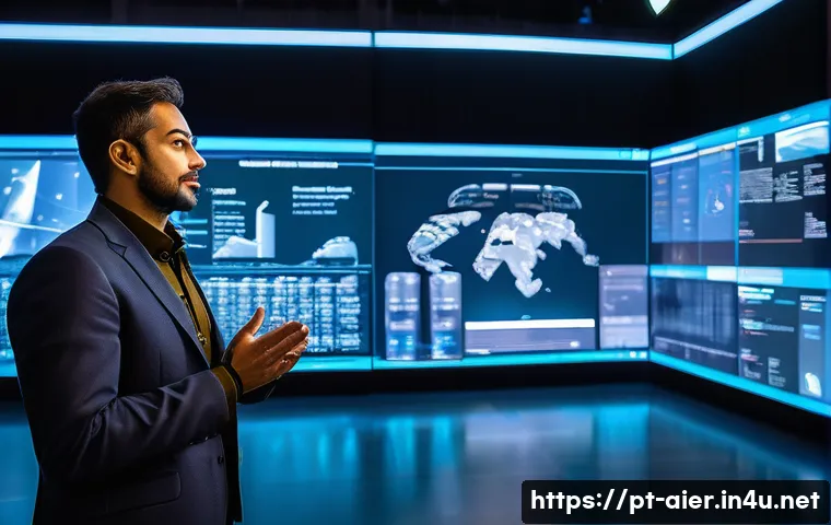 AI 관련 컨퍼런스와 참여 효과 - The Vibrant Heart of AI Innovation**
    "A wide-angle shot capturing the bustling energy of a major...