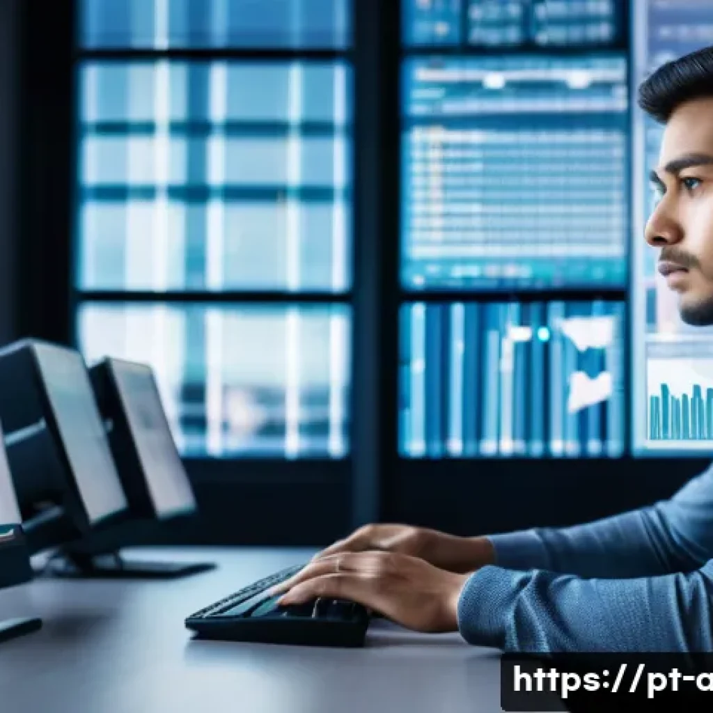 AI 학습자의 자기계발 플랜 - **Prompt: A focused young adult, dressed in smart casual attire, sits at a modern workstation in a b...