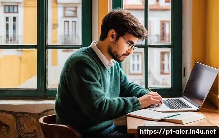 AI 연구자로서의 성장 전략 - **Prompt:** A young, gender-neutral adult researcher, dressed in comfortable yet smart casual attire...