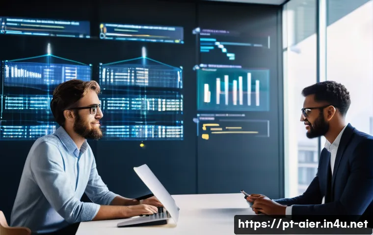 AI 연구의 다학문적 접근 사례 - **Prompt:** "A vibrant, multidisciplinary team of professionals collaborating in a modern, sunlit te...